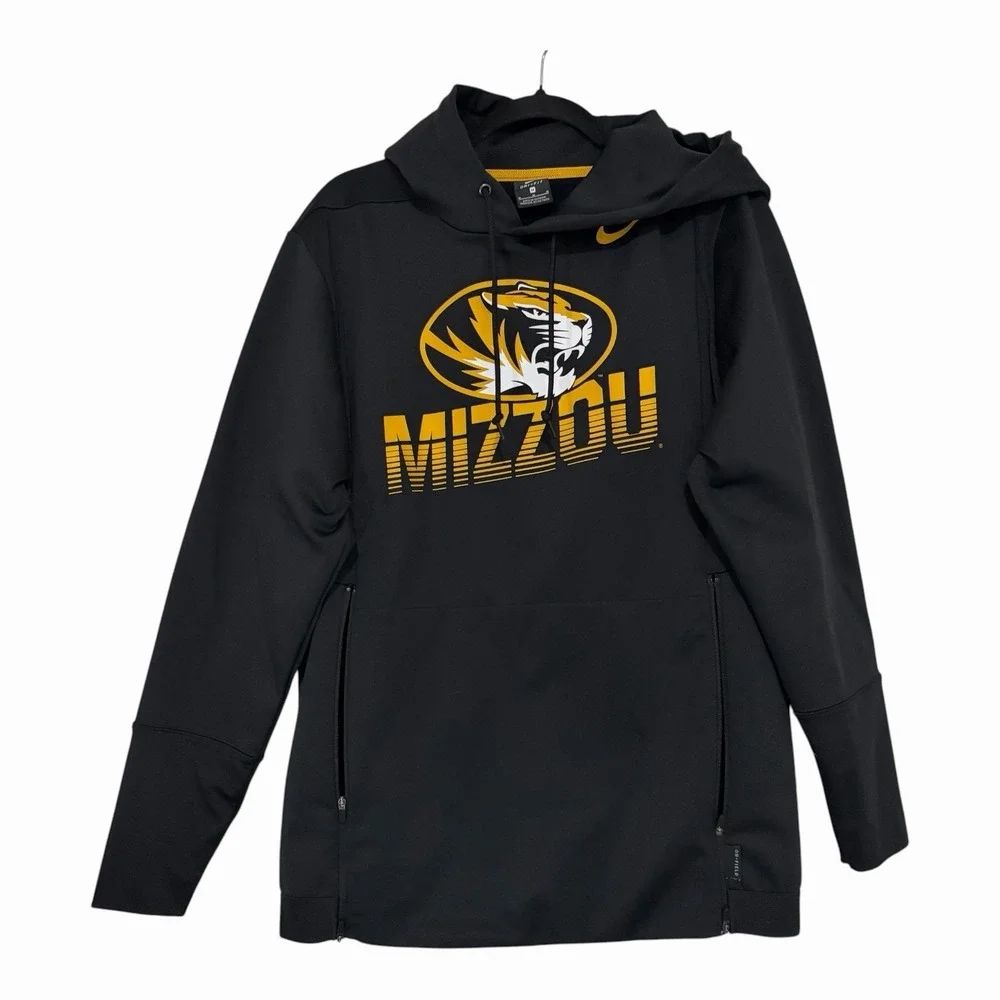 Nike University Of Missouri Mizzou Tigers On Field Hoodie Black Size Medium